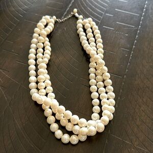 Three strand pearl necklace